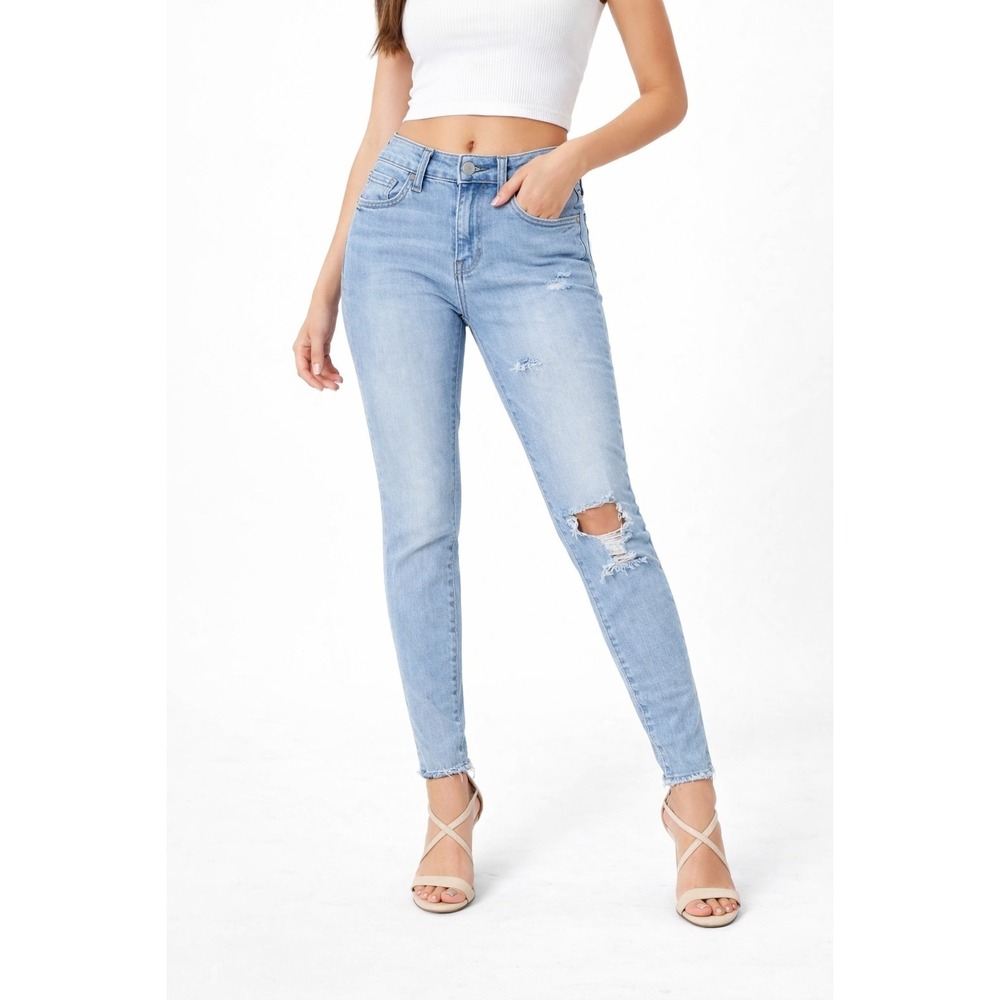 American Eagle Jegging Distressed Light Wash Jeans Women's Size 6 Regular